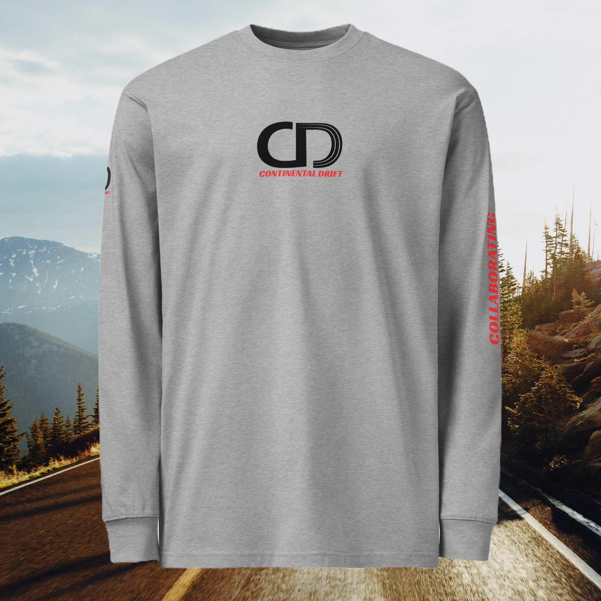 World Hippie Continental Drift Men's Heavyweight Long Sleeve T-Shirt, multiple sizes, tees category