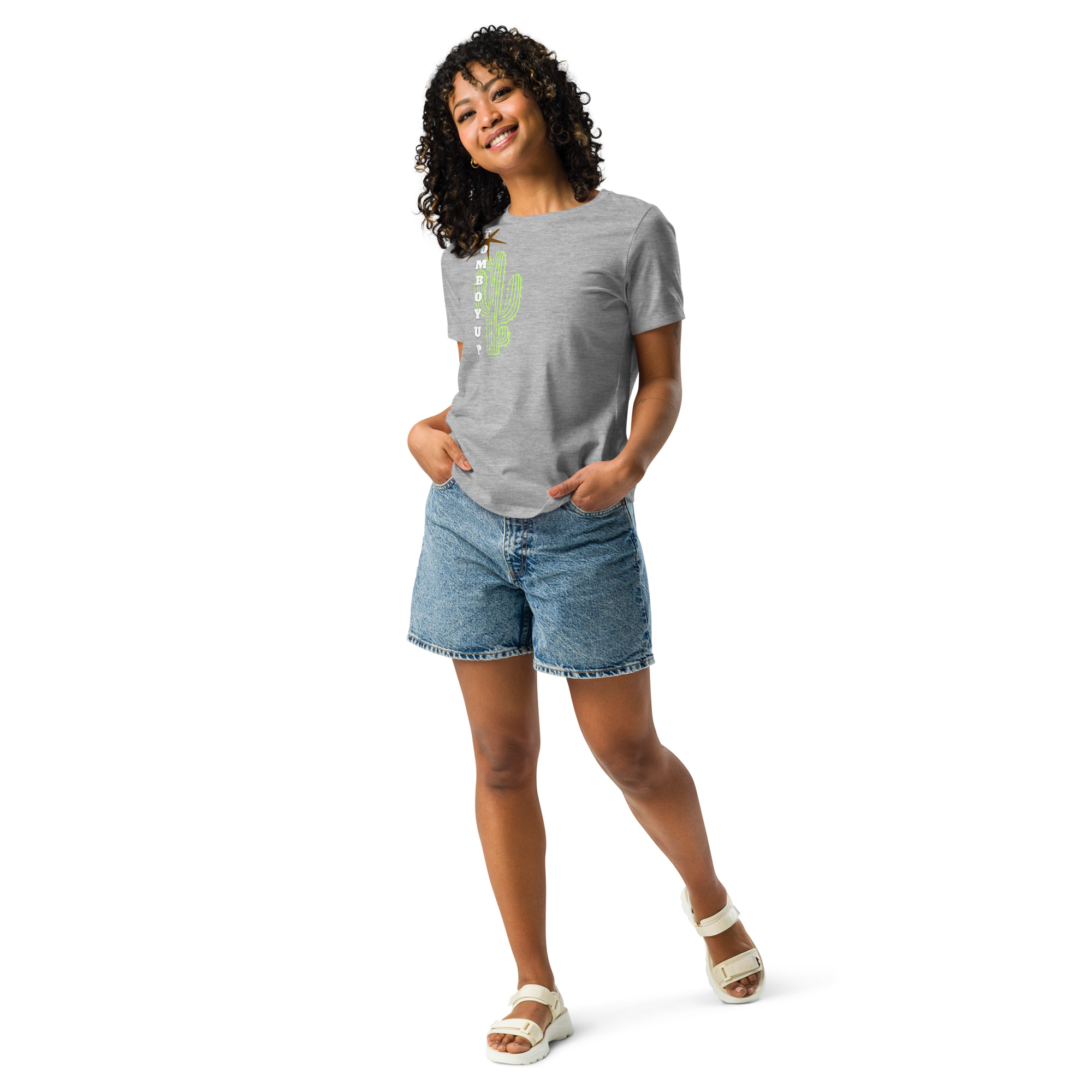 World Hippie Cactus Women's Relaxed T-Shirt, multiple sizes, tees category