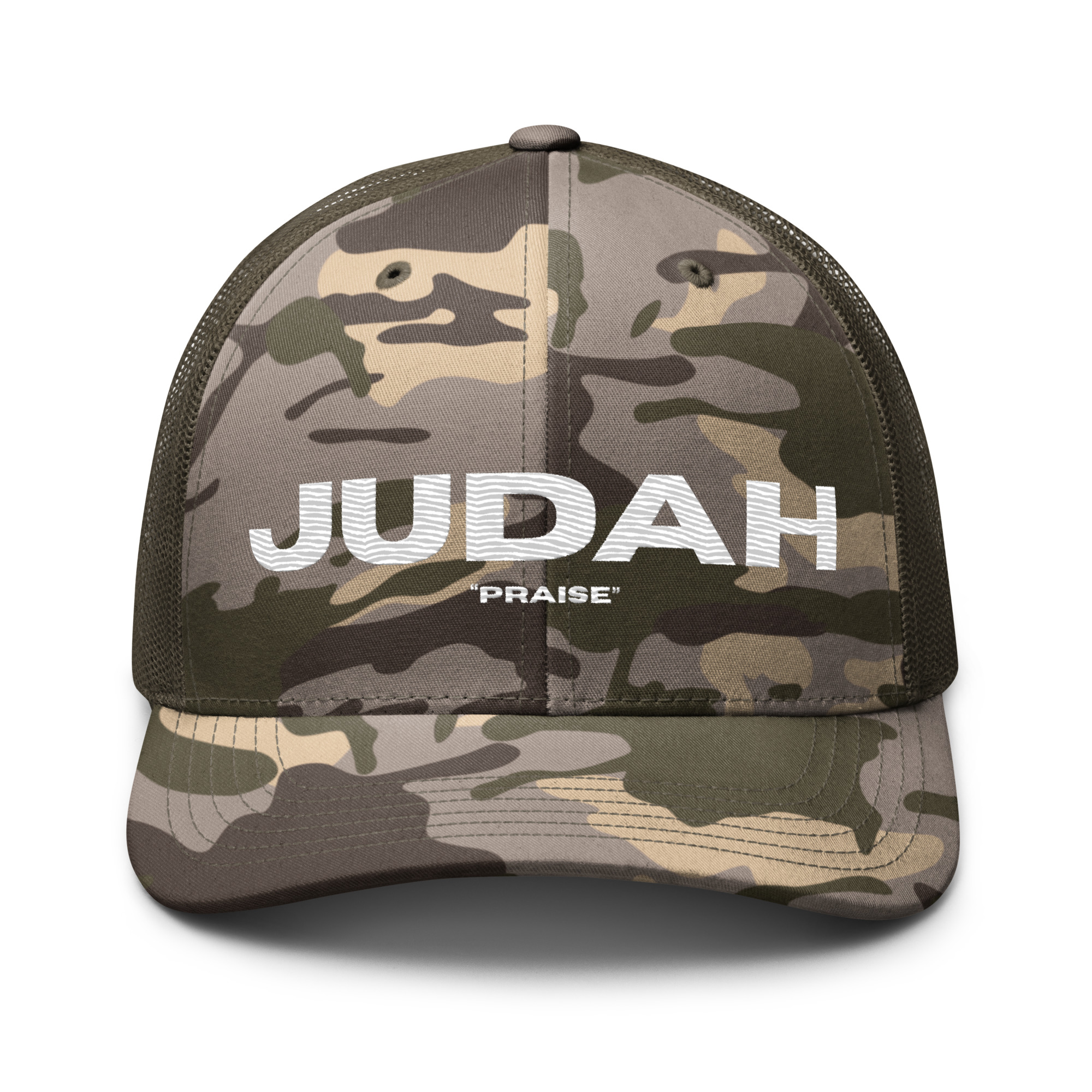 JUDAH Camouflage Trucker Hat - Image 3