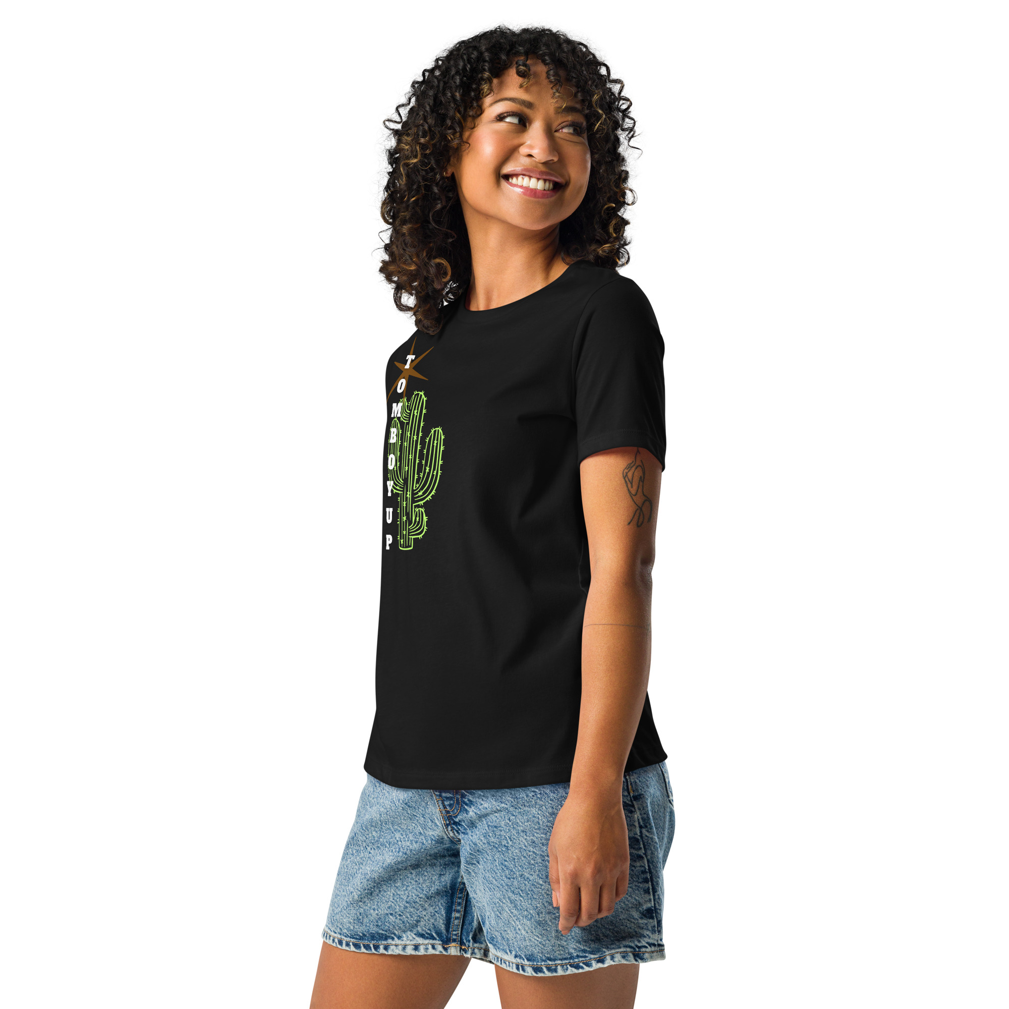 World Hippie Cactus Women's Relaxed T-Shirt, multiple sizes, tees category