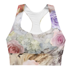 Pastel Rose Recycled Longline Sports Bra