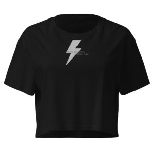 World Hippie WH Gray Logo Crop Top, in gray, multiple sizes, tees category