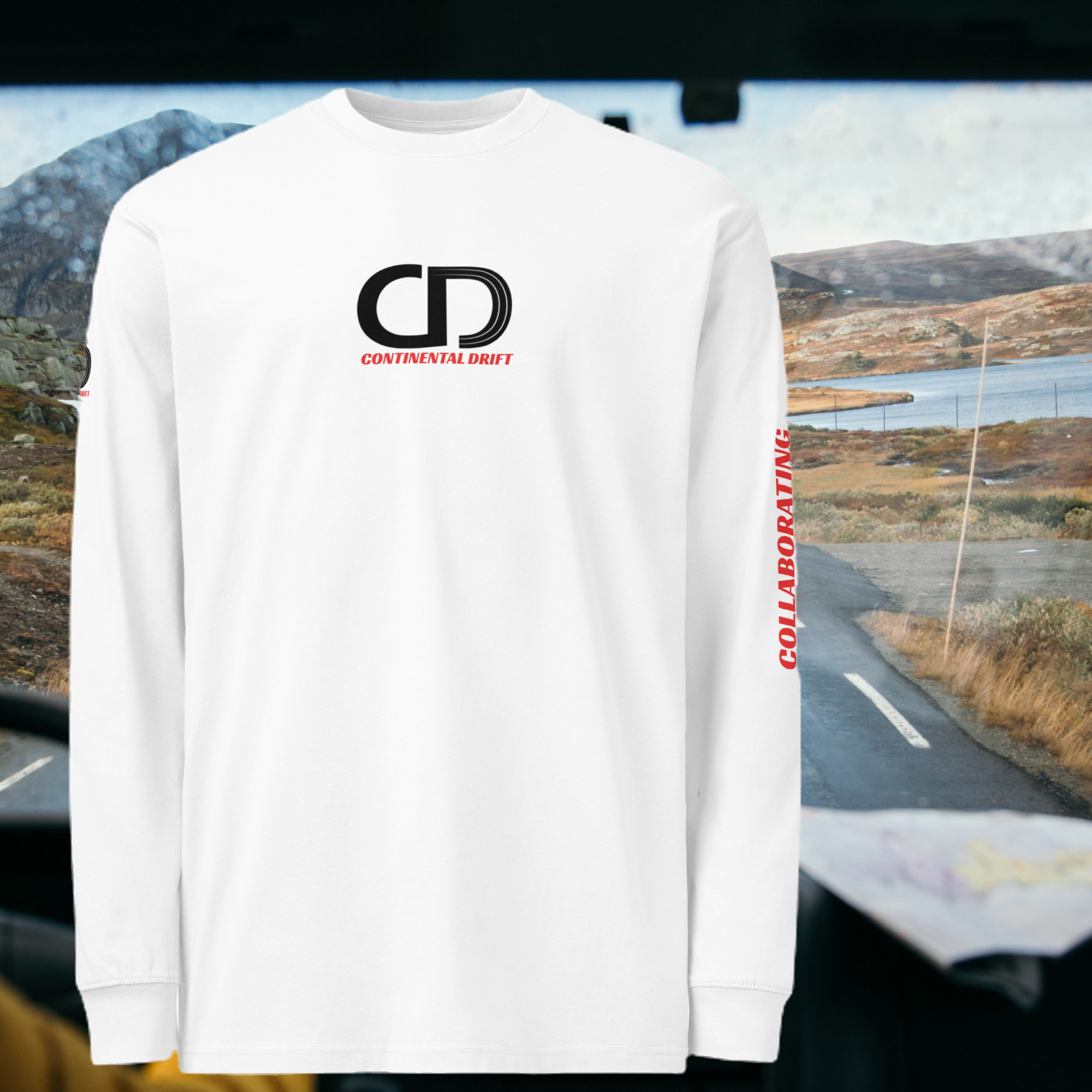 World Hippie Continental Drift Men's Heavyweight Long Sleeve T-Shirt, multiple sizes, tees category