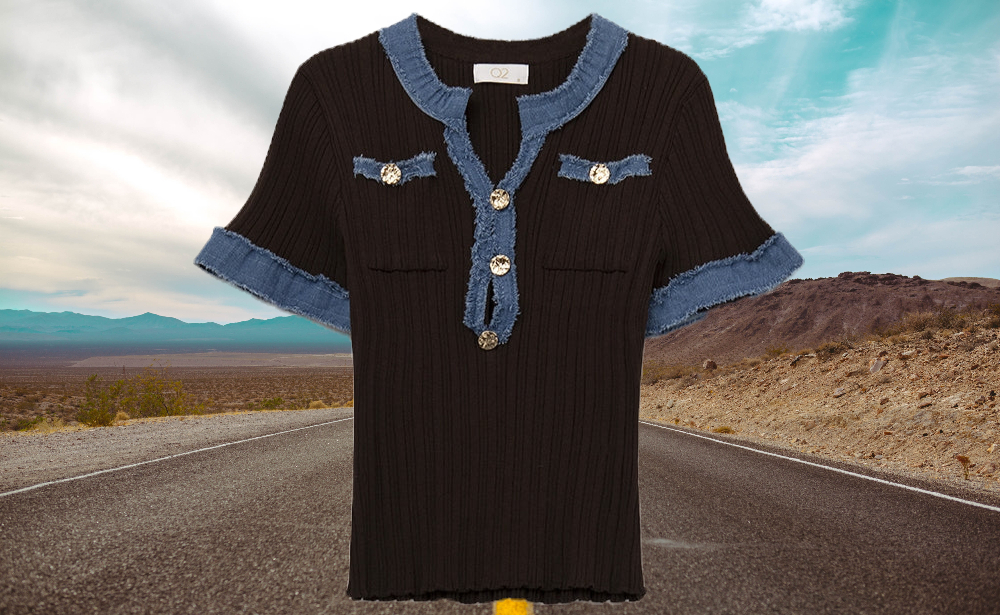 Samantha Cropped Ribbed Tee - Image 4