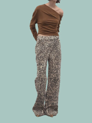 “Wild Roar" Straight-Leg Bootcut Jeans