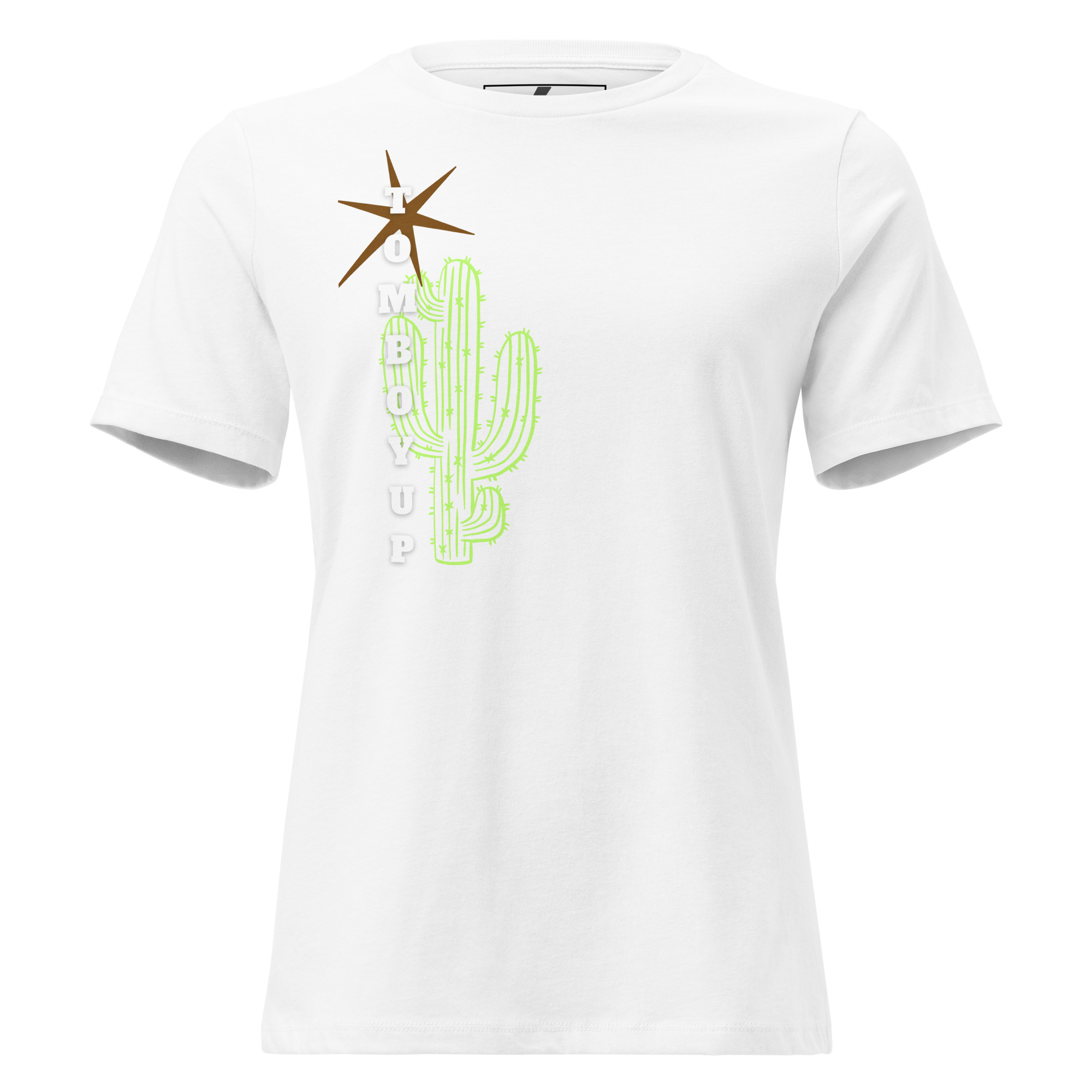 World Hippie Cactus Women's Relaxed T-Shirt, multiple sizes, tees category