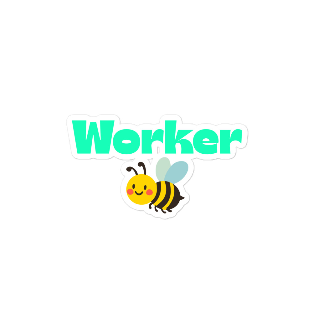 Worker Bee Bubble-free Stickers - Image 3