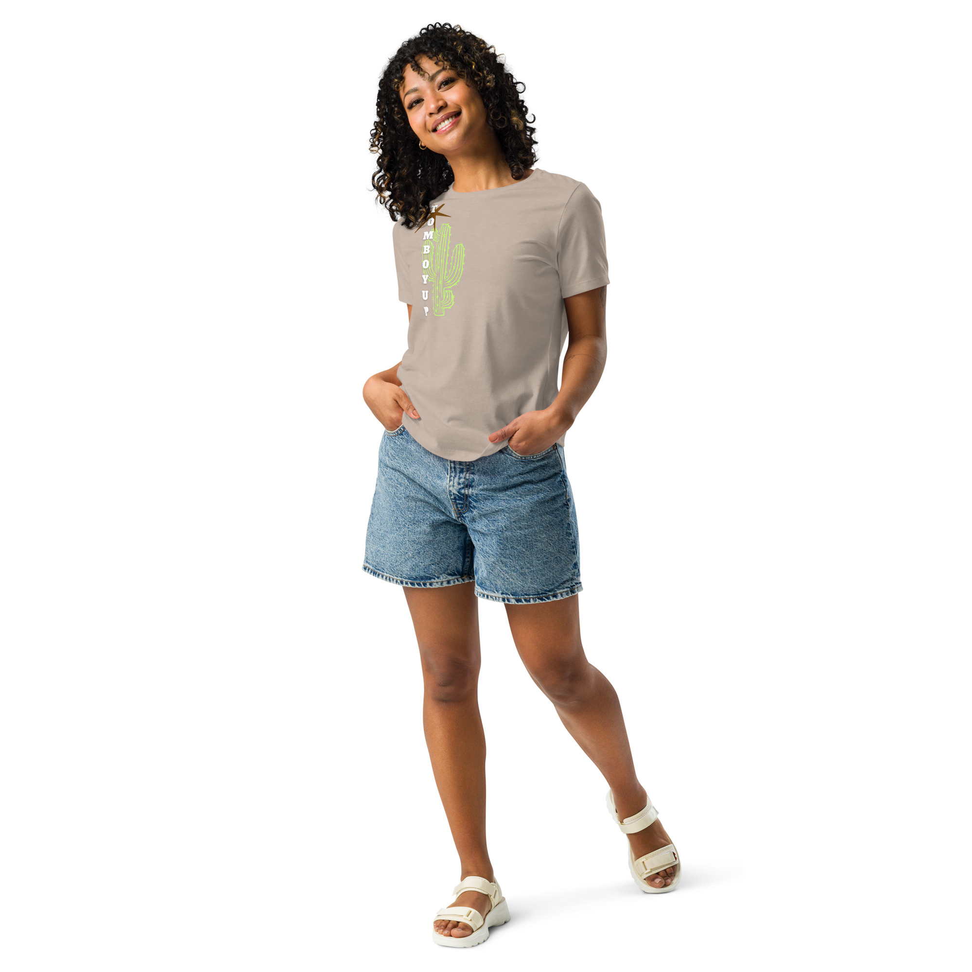 World Hippie Cactus Women's Relaxed T-Shirt, multiple sizes, tees category