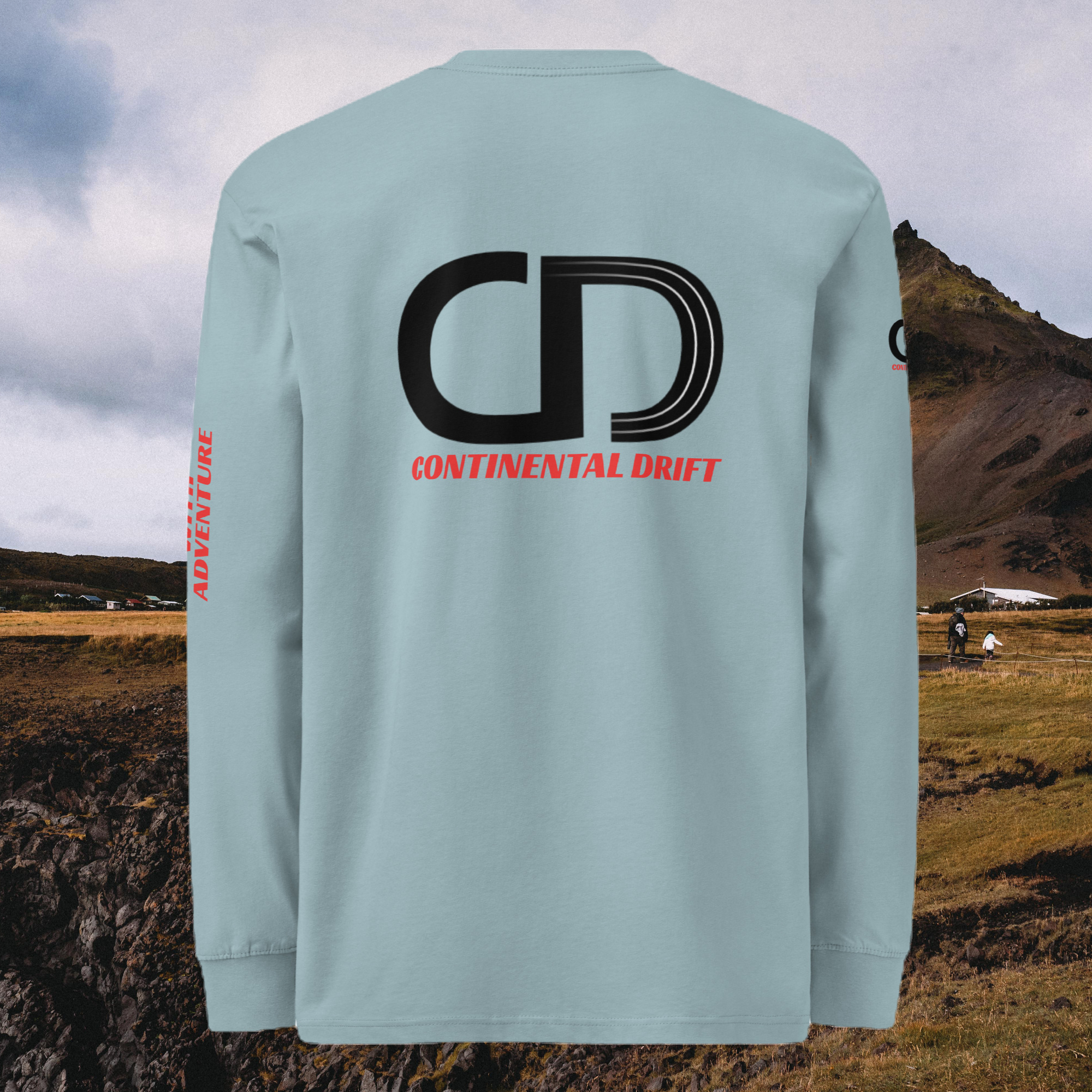 World Hippie Continental Drift Men's Heavyweight Long Sleeve T-Shirt, multiple sizes, tees category