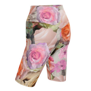 Bold Floral Biker Shorts