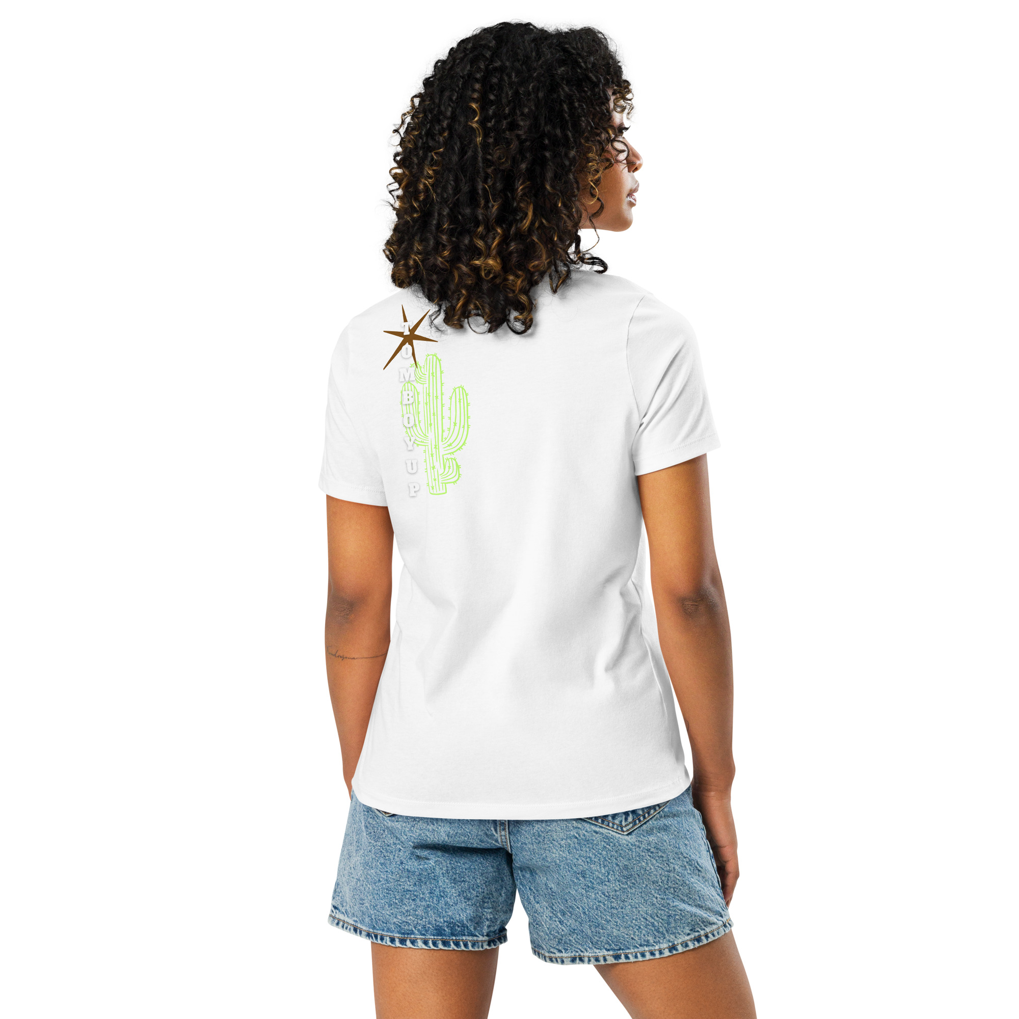 World Hippie Cactus Women's Relaxed T-Shirt, multiple sizes, tees category