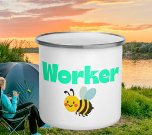 Worker Bee Enamel Mug