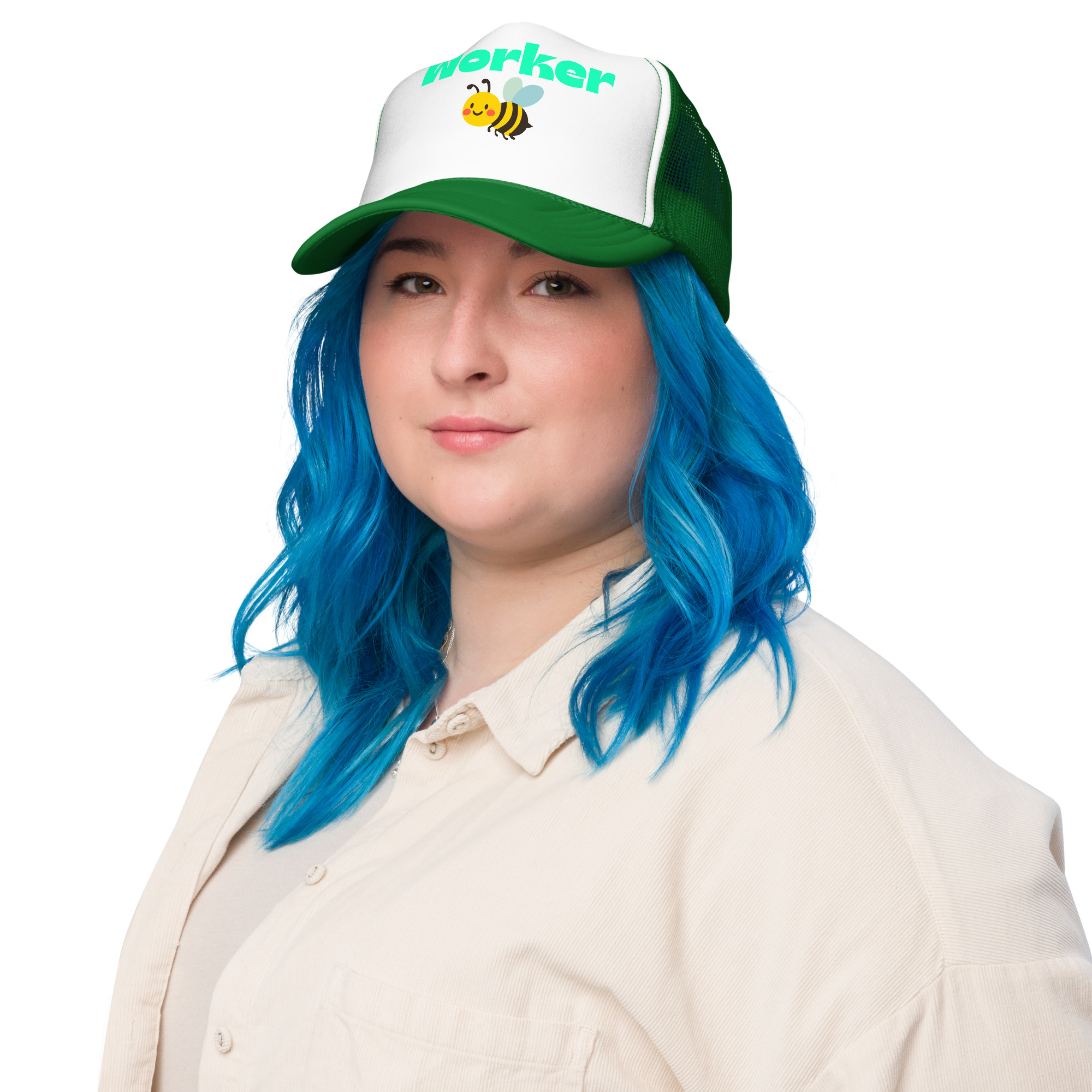 Worker Bee Foam Trucker Hat - Image 4