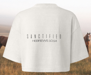 'Sanctified' Garment Dye Cropped Tee