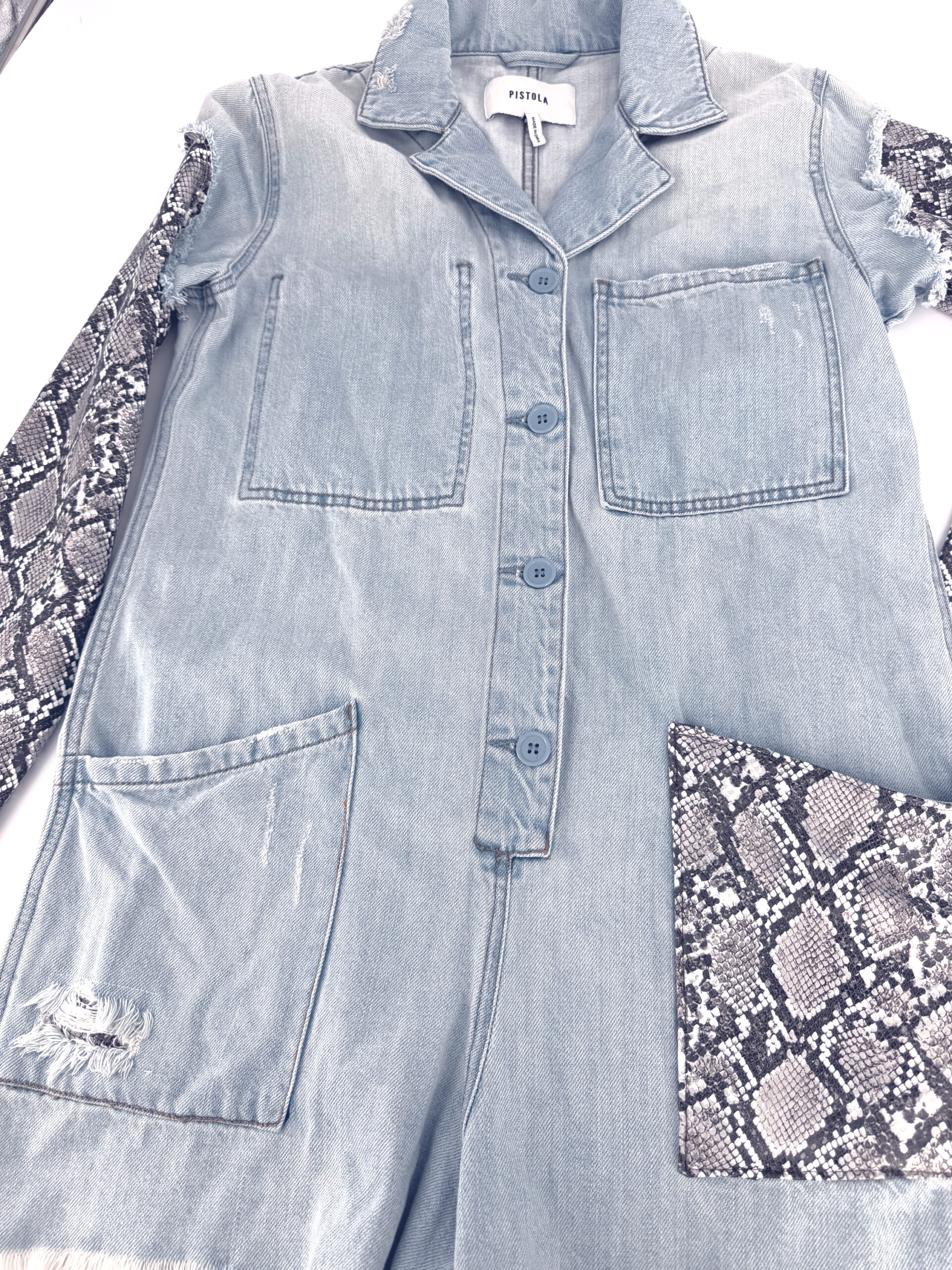 World Hippie PISTOLA & WORLD HIPPIE Denim Playsuit, bottoms/denim category