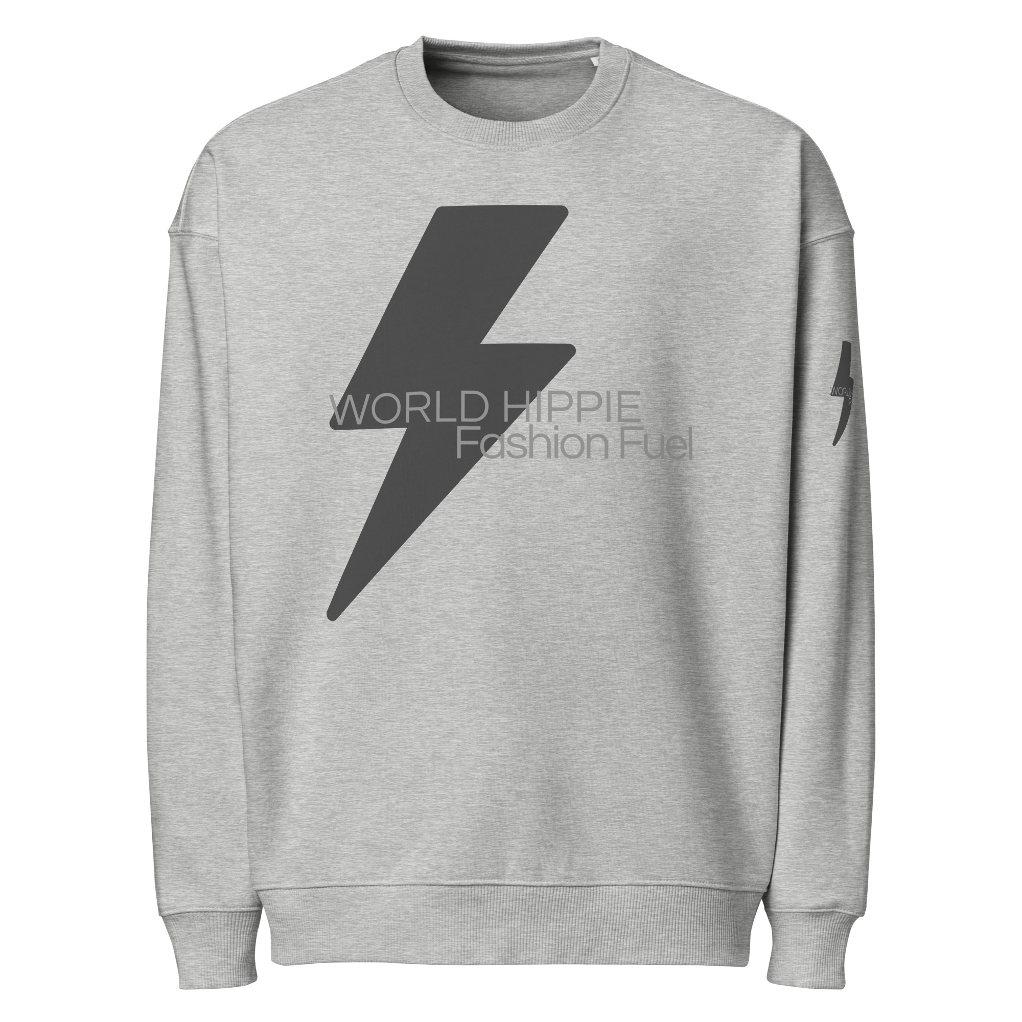 World Hippie WH Gray Logo Organic Oversized Sweatshirt, in gray, multiple sizes, hoodies/sweatshirts category