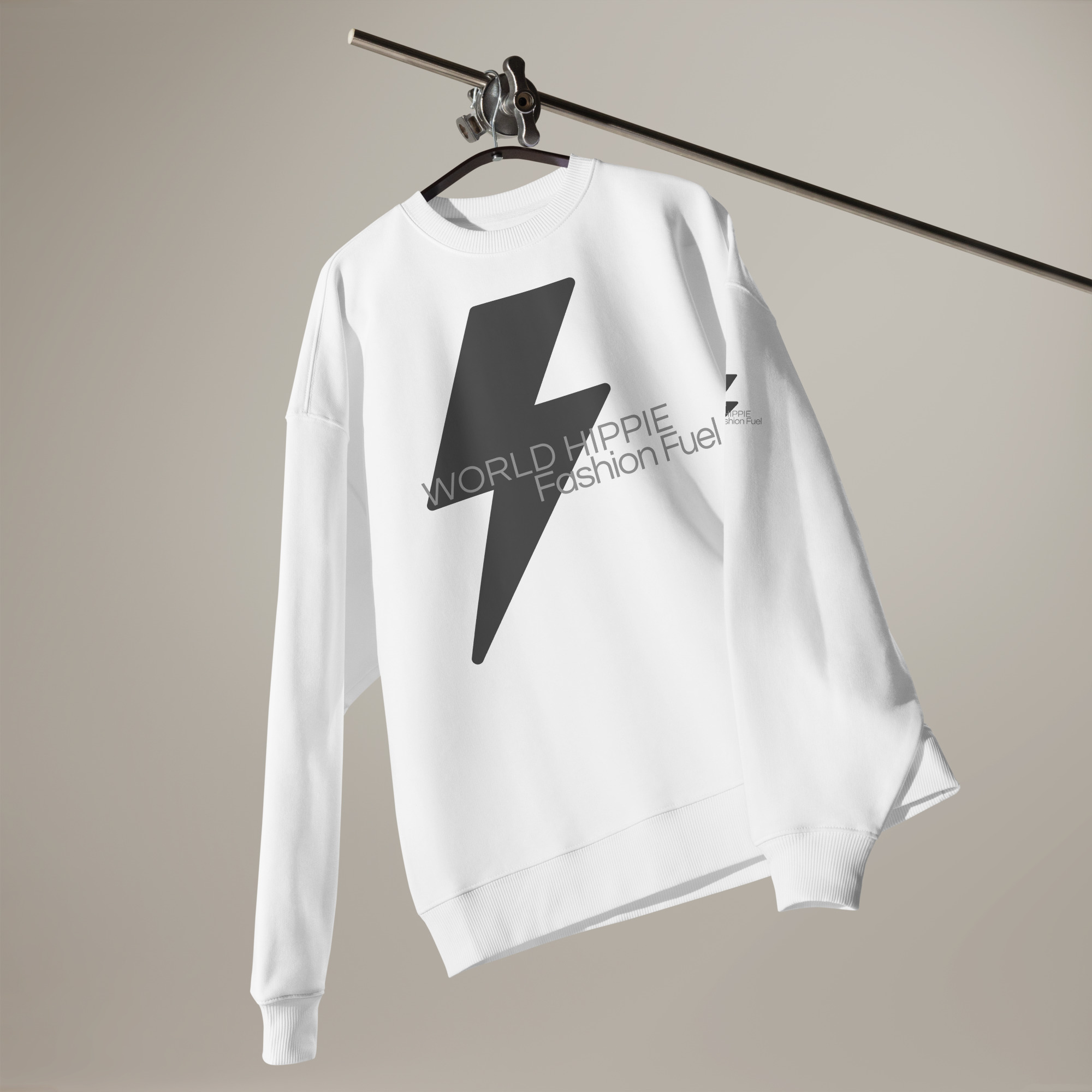 World Hippie WH Gray Logo Organic Oversized Sweatshirt, in gray, multiple sizes, hoodies/sweatshirts category