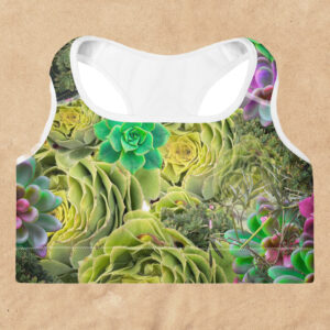 Green Succulent Sports Bra