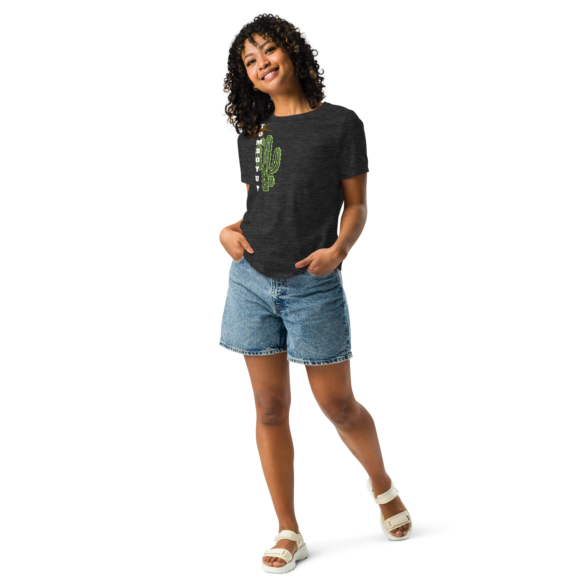World Hippie Cactus Women's Relaxed T-Shirt, multiple sizes, tees category