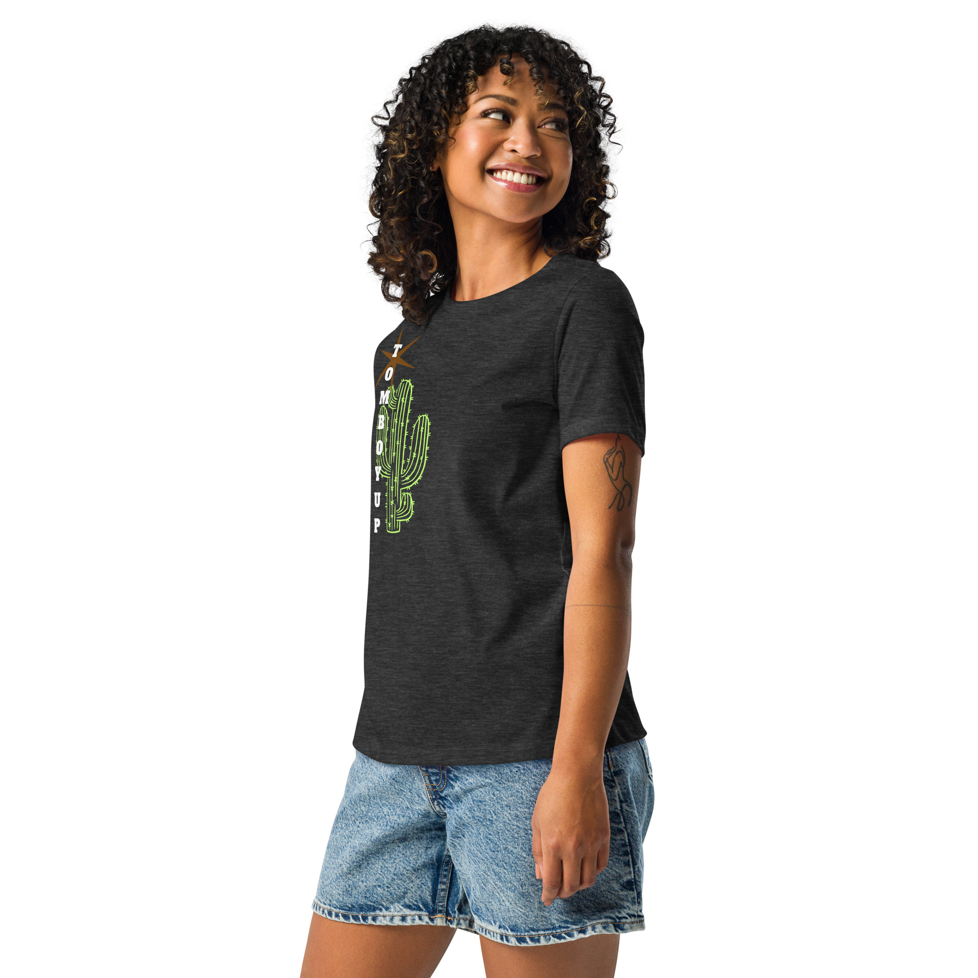 World Hippie Cactus Women's Relaxed T-Shirt, multiple sizes, tees category