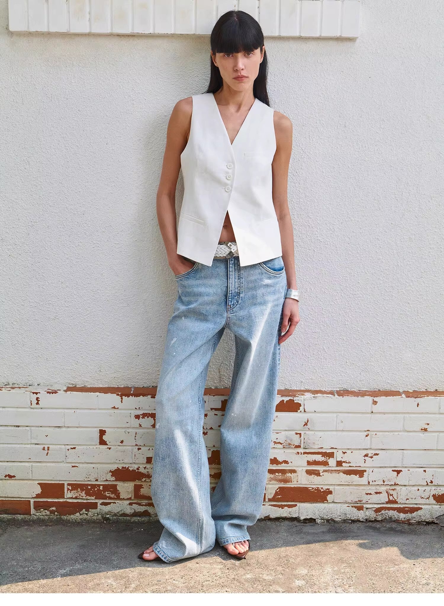 World Hippie "Art Journey" Distressed Dirty Dyed Tencel Cotton Jeans, multiple sizes, bottoms/denim category