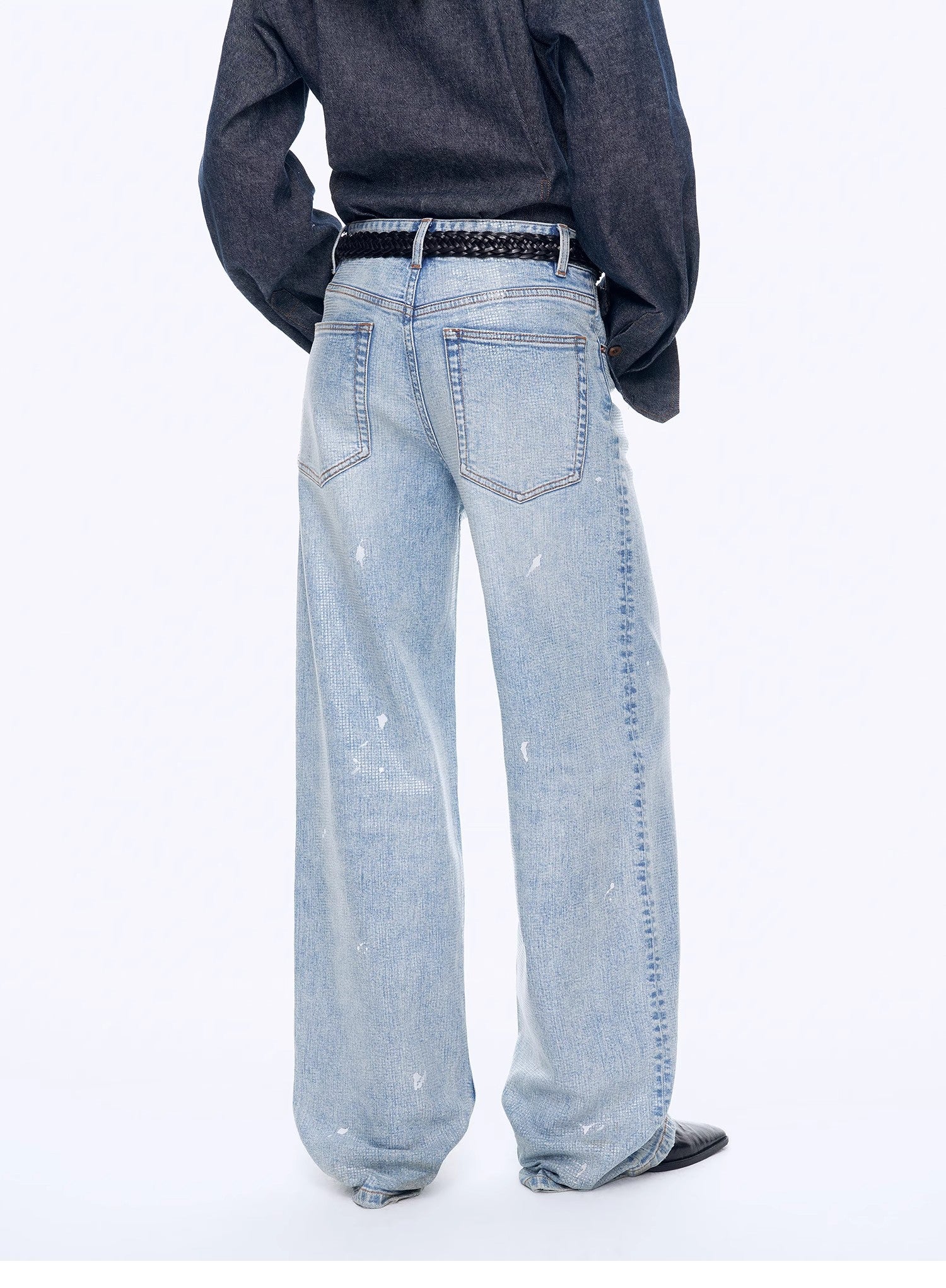 World Hippie "Art Journey" Distressed Dirty Dyed Tencel Cotton Jeans, multiple sizes, bottoms/denim category