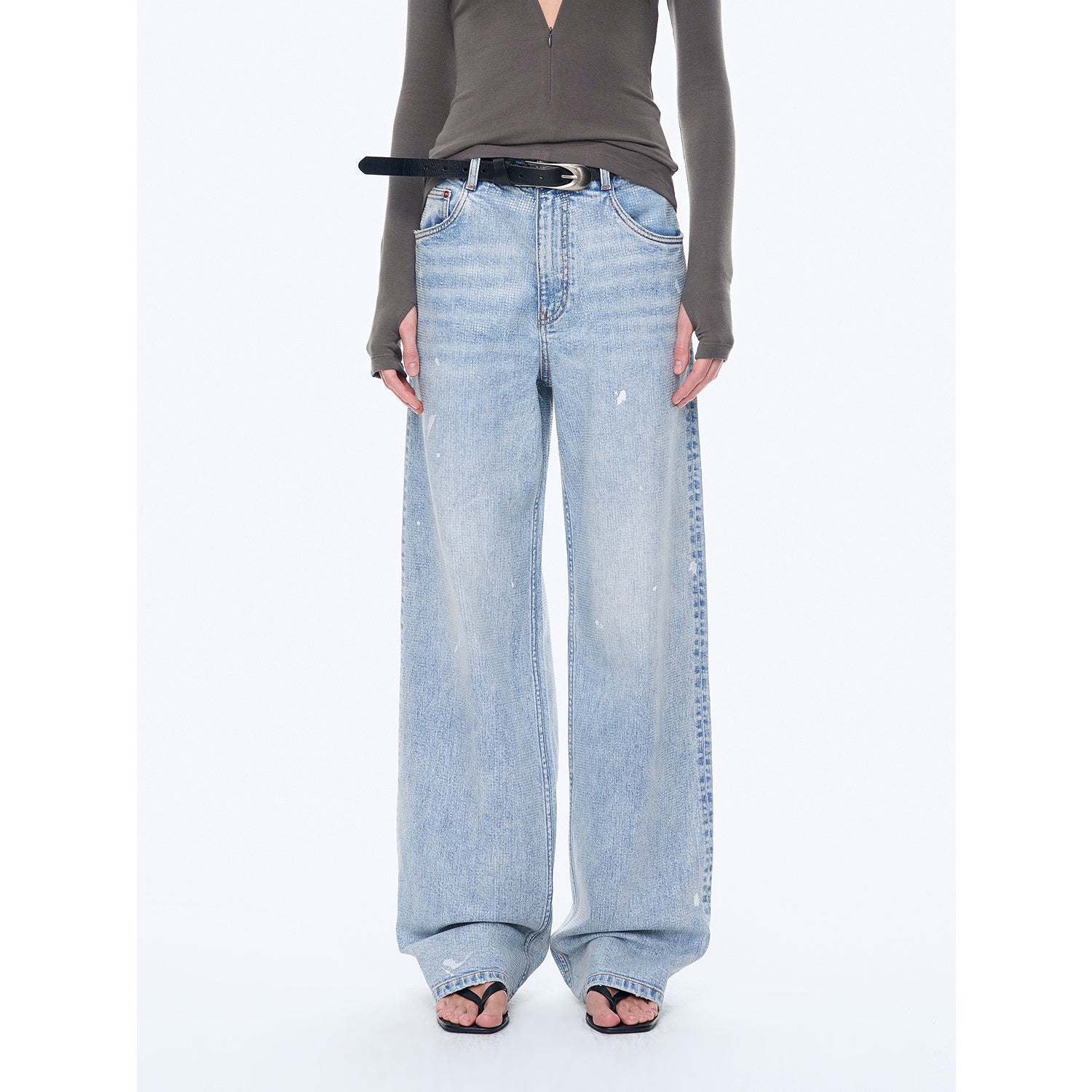 World Hippie "Art Journey" Distressed Dirty Dyed Tencel Cotton Jeans, multiple sizes, bottoms/denim category