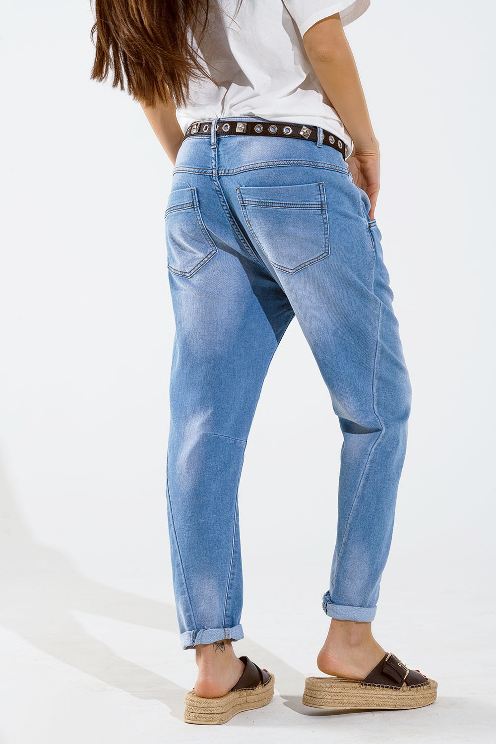 World Hippie Boyfriend Jeans With Stitch Detail, multiple sizes, bottoms/denim category