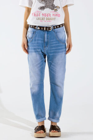 Boyfriend Jeans With Stitch Detail