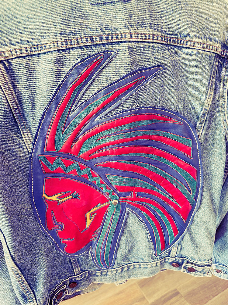 Using a Michael Laurent graphic for my reworked Levi’s VTG denim